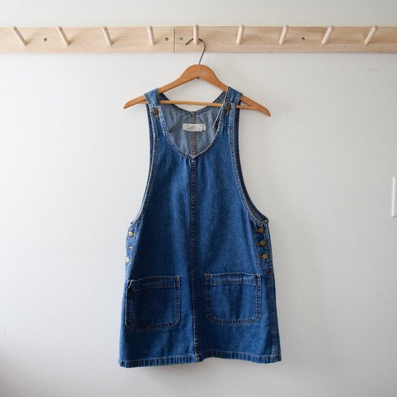 Vintage Dresses & Skirts - Vintage 90s denim jumper dress